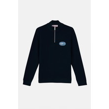 Reflect Studio Büyük Beyaz Köpekbalığı Supersoft Quarter-Zip Sweatshirt - Lacivert