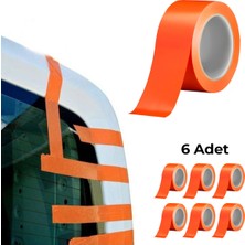 Altınmakas 6 Lı Paket 45 mm Turuncu 30 Metre Pvc Aksesuar Bandı Cam Montaj ve Sabitleme Bandı