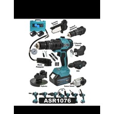 GVN PROTOOLS 7 Başlıklı Set Spiral Taşlama Somun Sıkma Tilki Kuyruğu Dal Budama Akülü Vidalama Hava Pompası Hilti