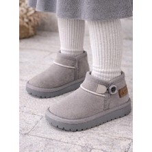 Mumenim Baby Kodiak Düğmeli 26-30 Numara Bot - Gri