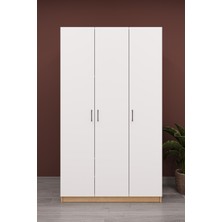 Asra Trend Lüks 3 Kapaklı Gardırop %100 Mdf Askılı Çok Amaçlı Düzenleyici Elbise Dolabı G01