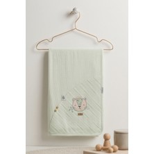 Caramell Bebek Battaniyesi (85X90CM) %100 Pamuk Sevimli Figürlü Beşik, Puset, Ana Kucağı ve Bebek Arabası Örtüsü