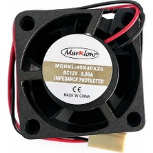 Marxlow 4cm 40X40X20 Dc Fan 12V 2 Uçlu 0.09A 2p
