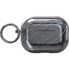 Diesel Airpods Pro / Pro 2 Için Parlak Kılıf - Gümüş