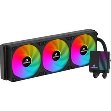 Gamebooster GB-LCS-P360B (Outlet) Prıme Siyah P360B Raınbow Fanlı LGA1700/AM5 Uyumulu 360MM Cpu Sıvı Soğutma