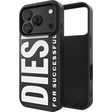 Diesel iPhone 17 Pro Uyumlu Magsafe Destekli Core Kalıplı Kılıf - Siyah/beyaz