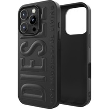 Diesel iPhone 16 Pro Uyumlu 3D Biscotto Kılıf - Siyah