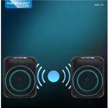Sylar F39 25W Sürücülü Rgb Işıklı 2 Adet Mikrofonlu Bluetooth 5.3 Kablosuz Hoparlör – Siyah