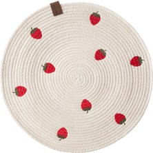 Mudo Home FRUITY GARDEN YUVARLAK AMERİKAN SERVİSİ 35 CM ÇİLEK