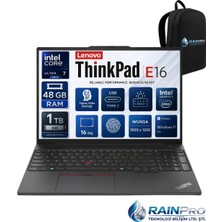 Lenovo Thinkpad E16 Gen6 Intel Core Ultra 7 255H 48 GB Ddr5 1 Tb SSD Intel® 16'' Wuxga IPS Windows 11 Pro Taşınabilir Bilgisayar 21SR006RNP18