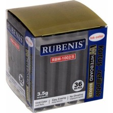 Rubenis Siyah Tahta Kalemi Kartuş 36'lı Set, Kalem Uyumlu Yedek Kartuşlar