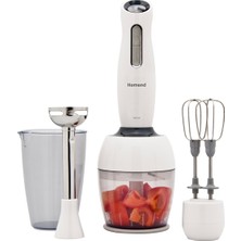 Woodhub Krem Gri 1907H Blender Seti, Güçlü ve Şık Tasarım
