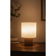 Blurix Halat Detaylı Dekoratif Masa Lambası – Modern Abajur, Ortam Aydınlatma, Yatak Odası & Salon Için