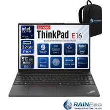 Lenovo Thinkpad E16 Gen6 Intel Core Ultra 7 255H 32 GB Ddr5 512 GB SSD Intel® 16'' Wuxga IPS Windows 11 Pro Taşınabilir Bilgisayar 21SR006RNP09