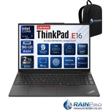 Lenovo Thinkpad E16 Gen6 Intel Core Ultra 7 255H 96 GB Ddr5 2 Tb SSD Intel® 16'' Wuxga IPS Windows 11 Pro Taşınabilir Bilgisayar 21SR006RNP31