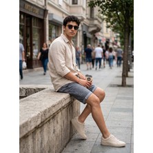 Kaizer Jeans Füme Denim Erkek Kot Şort