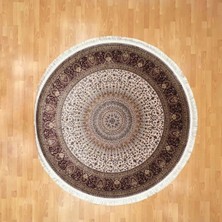 Mevlana Bazaar Tebriz Desenli 200 x 200 Yuvarlak Ipek Halı