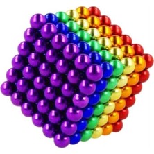 Zemira Boncuk Mıknatıs 216 Adet 5mm Mıknatıslı Magnet Neo Cube Gümüş Neo Karışık