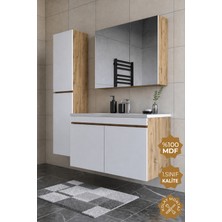 Teta Home Tokyo 100 cm Mdf Banyo Dolabı Seti + Boy Dolabı