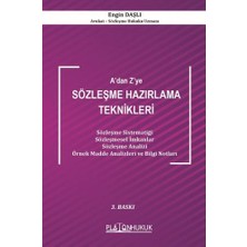 Platon Hukuk A'dan Z'yesözleşme Hazırlama Teknikleri 3. Baskı