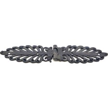 SHC4200 Antika Tarz Dekoratif Pirinç Yaprak Desenli Menteşe - 55X265 Mm, Oksit