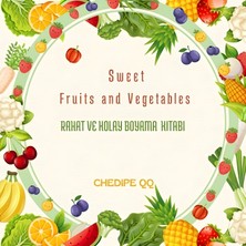 M&H Coloring Sweet Fruits And Vegetables - 21X21 cm Boyama Kitabı, Çocuk ve Yetişkinler Için