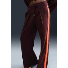 Nike Naomi Osaka High Waisted Loose Knit Trousers Bol Kesim Kadın Eşofman Altı Bordo