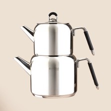 Evidea Kitchen Vetra Çaydanlık - Gri - 2,45 Lt + 1,35 Lt