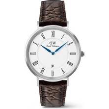 Daniel Wellington Classic Roman Numerals Date Dark Brown Croc Belly S DW00600911 Kol Saati