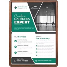 Arte Display B2 Ahşap Görünümlü Alüminyum Çerçeve 10LU Paket