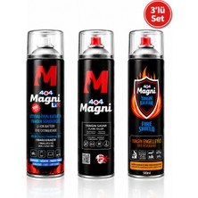 404 Magni 3’lü Yangın Güvenlik Seti | Li-X Lityum Batarya Yangın Söndürücü + Yangın Savar + Yangın Kalkanı Fire Shield 500 ml