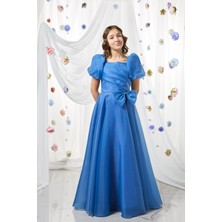 Kanilla 5563 Kısa Kol Indigo Abiye