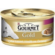 Purina Gourmet Gold 85 gr Hindili ve Ördekli Konserve Mama Yetişkin Kediler İçin Besleyici İçerik