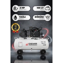GAP Tools Hava Kompresörü Pistonlu 100 Lt 2 Kafa 8 Bar 2 Hp IDM-100