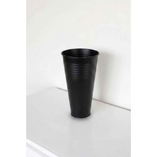 Desen Dekorasyon Uzun Metal Saksı & Vazo - 40 cm Ofis ve Ev Için Modern Çok Amaçlı Saksılık (21X11/40 Cm)