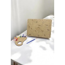 Benomtech Noel Temalı Ahşap Boyama Oyun Seti | Okul Öncesi Etkinlik