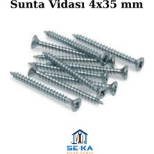 Seka Hand Tools Sunta Vidası 4X35 mm 50'lü Paket – Mobilya & Ahşap Uygulamaları Için Güçlü, Paslanmaz Vida Seti