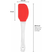 Beylini Silikon Spatula Premium Çok Amaçlı Esnek Uçlu Çıkarılabilir Başlıklı Isıya Dayanıklı Pasta Mutfak