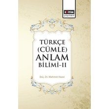 Eğitim Yayınevi Türkçe (Cümle) Anlam Bilimi-Iı