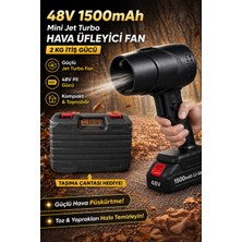 Ecuy Şarjlı Hava Üfleyici Çok Güçlü Jet Turbo Fan 48V 4000MAH 2kg Itiş Güçlü Taşınabilir Hava Üfleme Makinası