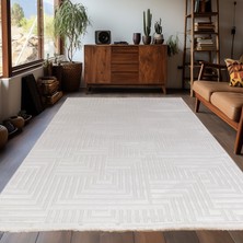 My Deco Carpet Yumuşak Tuşeli Kabartma Desenli  Makine Halısı Salon Oturma Odası Mutfak Halısı