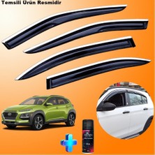 Caraks Hyundai Kona Mügen Cam Rüzgarlığı Abs Nikelajlı Cam Rüzgarlığı 2017-2025 4 Lü + Ebrayn 150 ml Koku