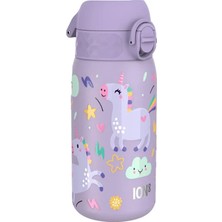 Ion8 - Paslanmaz Çelik Çocuk Suluk - Mor Unicorn - 400 ml - Sızdırmaz