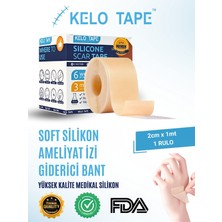 Kelo Tape Soft Silikon Bant Estetik Keloid Yanık Sezaryen Dikiş Ameliyat Izi Giderici 2cm x 1mt
