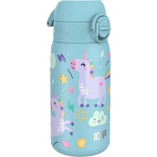 Ion8 - Paslanmaz Çelik Çocuk Suluk - Mavi Unicorn - 400 ml - Sızdırmaz