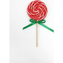 Honey Candy Balcı Şekerleme Büyük Boy Sosyete Şeker 1 Adet Kurdeleli Kırmızı Beyaz Tutti Frutti Aromalı Lolipop Şeker Bayram Şekeri