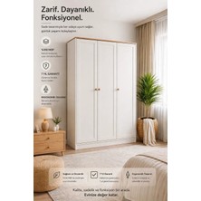 Venatto Smart L 3 Kapılı Dolap Beyaz Safir MDF Malzemeden Üretilmiştir Ayna Yok