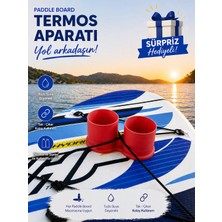 3B Paddle Board Sup Board Kano Ikili Termos Kupa Eşya Tutucu -Kırmızı
