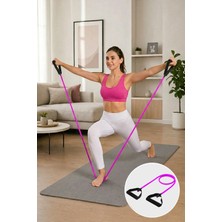 Spor Byfit 150 cm Yüksek Sert Pilates Egzersiz Direnç Lastiği ile Güç ve Performans Artışı