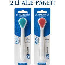 Pakdent 2'li Soft Dil Temizleyici | Yumuşak Dil Fırçası | Çift Taraflı | Ağız Bakım | Aile Paketi Mavi-Pembe Yeni Nesil Yüksek Kalite Medistab